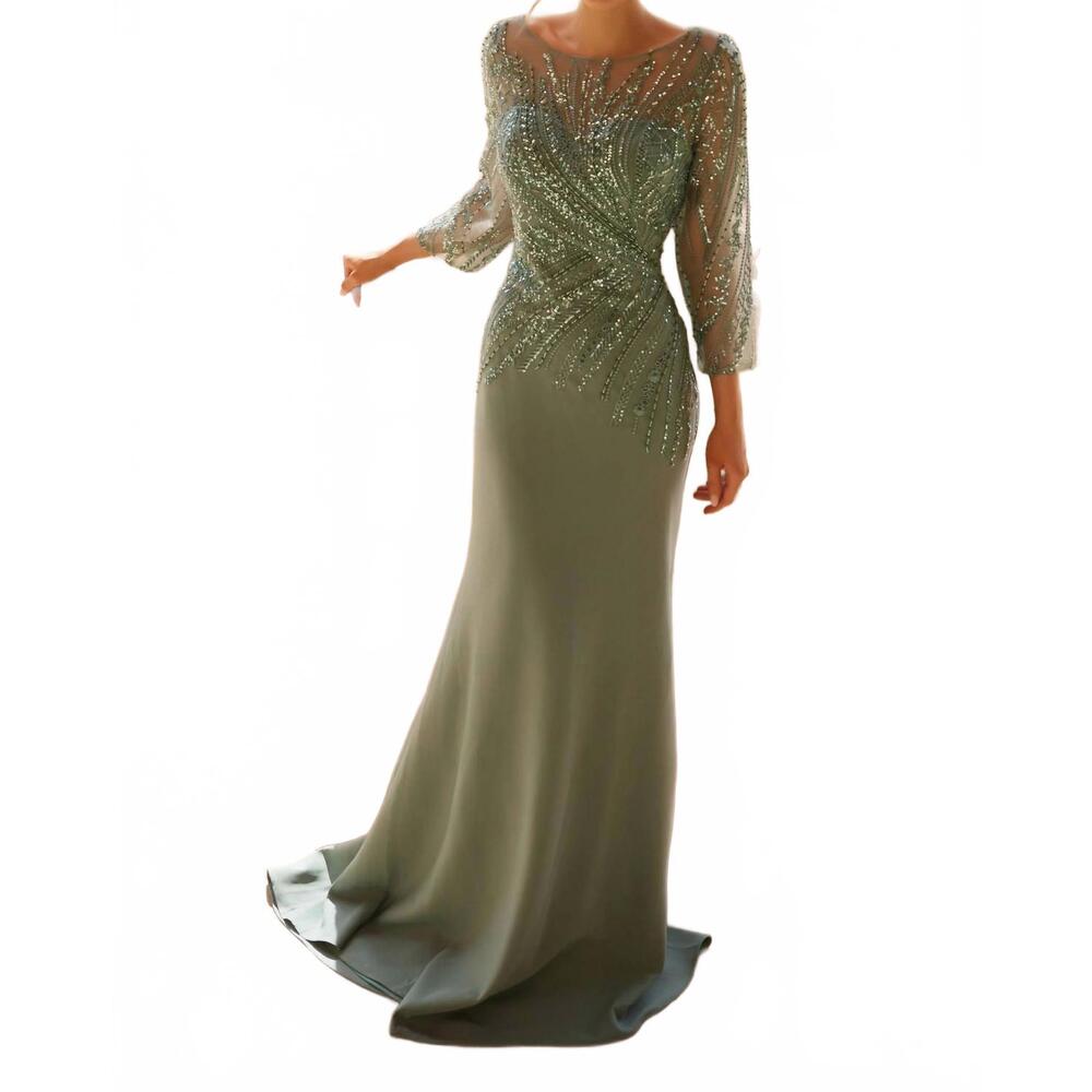 NEW NOX ANABEL beaded dress in green